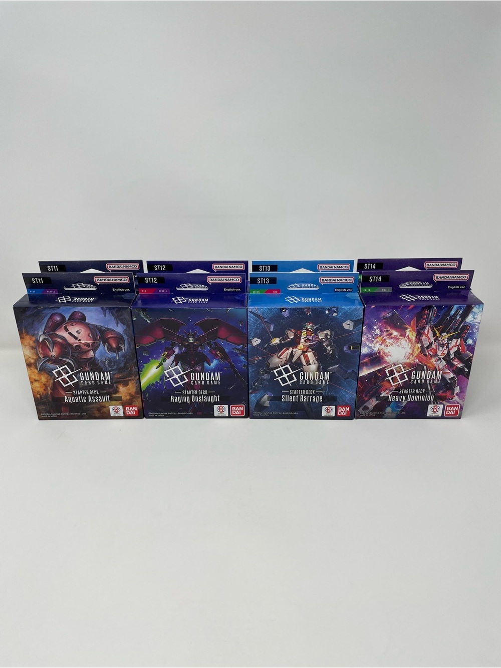 Gundam Starter Deck 11-14 English Set With PROMO Sealed Brand New LOT OF 8